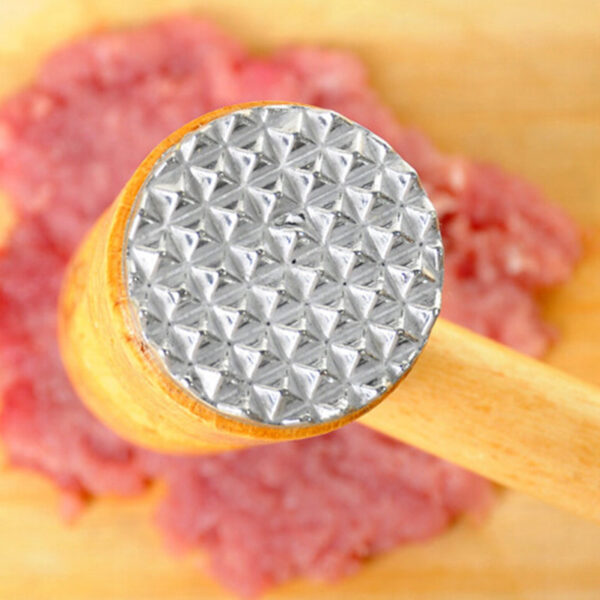 Martillo piza carne con mango madera
