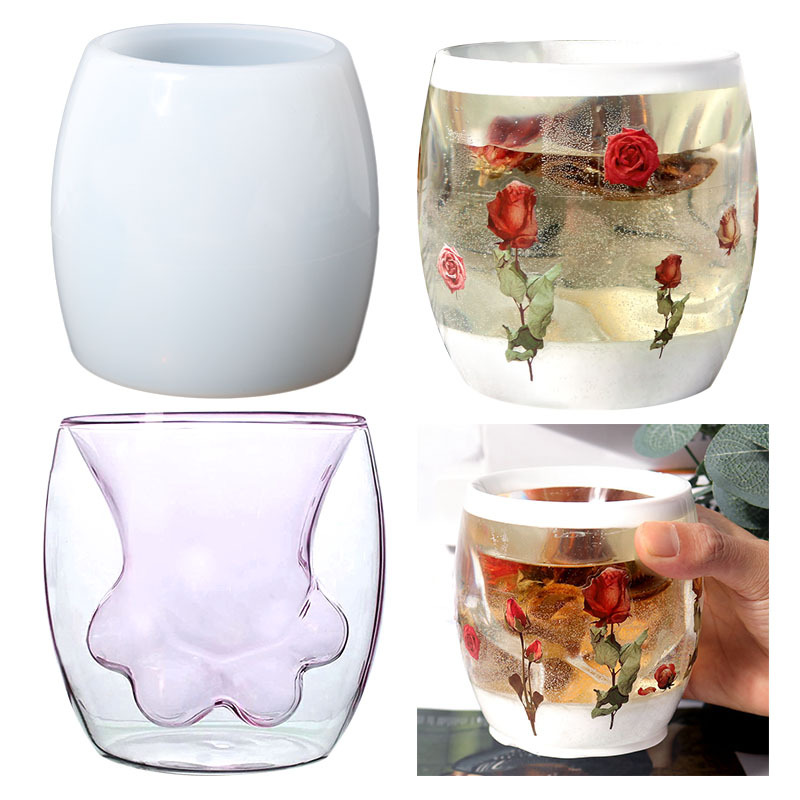 Molde de silicona pote con palma de gato 105*110mm