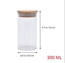 Frasco con tapa de madera 13CM