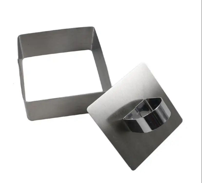 Molde para mousse de metal cuadrado