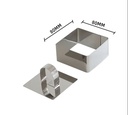 MOLDE DE METAL 3PC CUADRADO