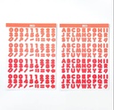 sticker serie alfabetico