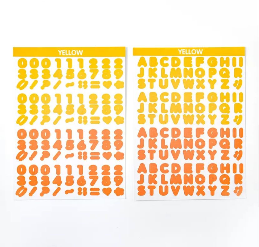 sticker serie alfabetico