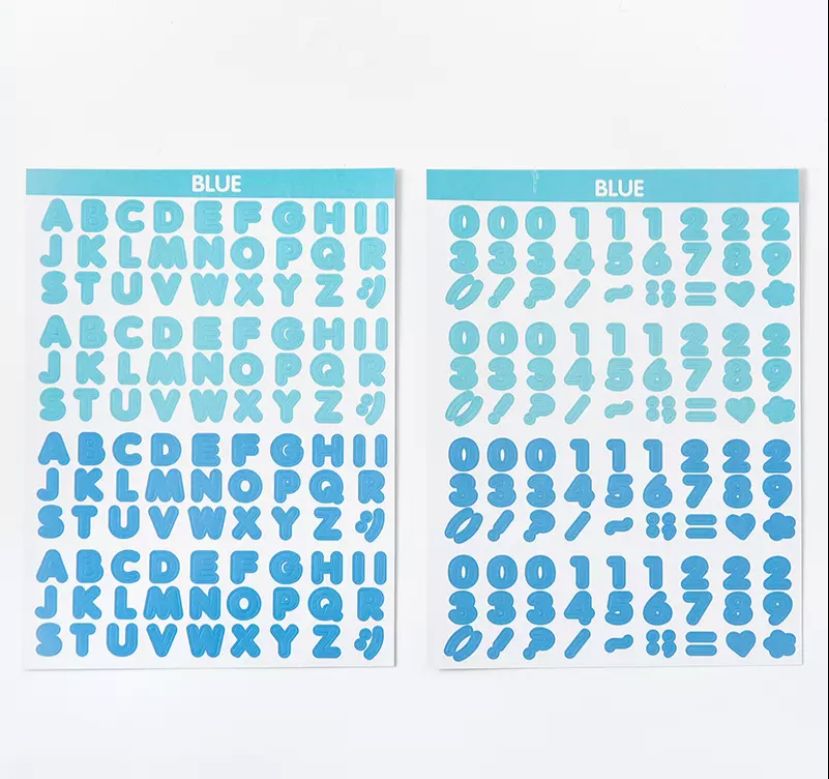 sticker serie alfabetico