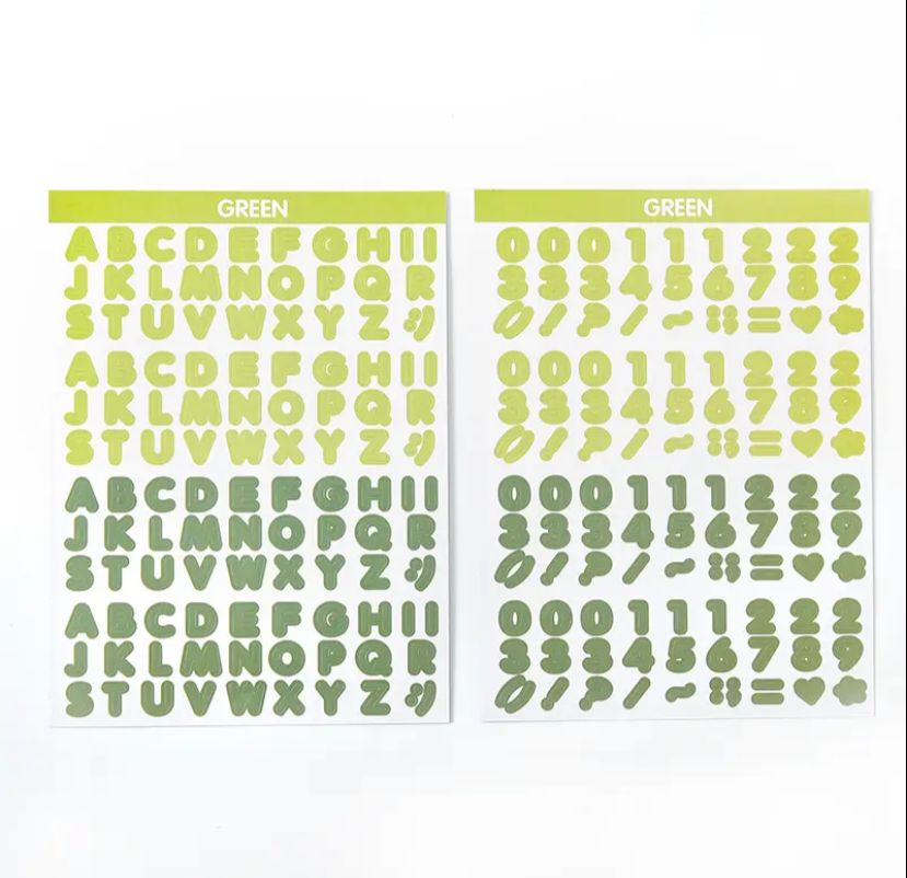 sticker serie alfabetico