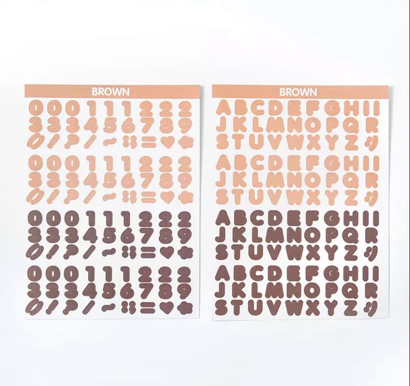 sticker serie alfabetico
