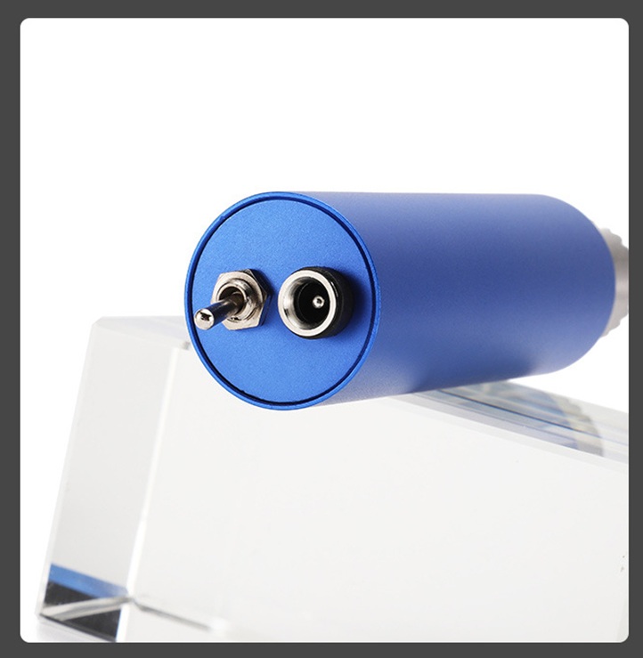 Mini torno + fuente 12V azul
