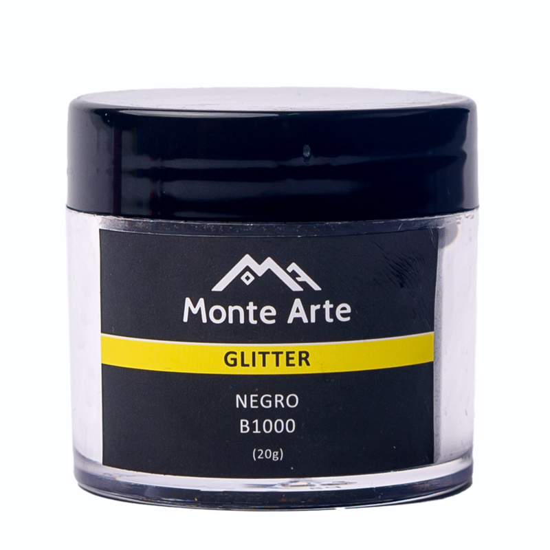 Glitter MONTEARTE NEGRO 20G