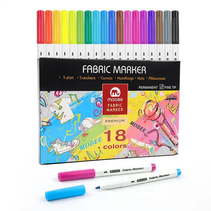 Pincel fabric marker permanente MOBEE 18pc