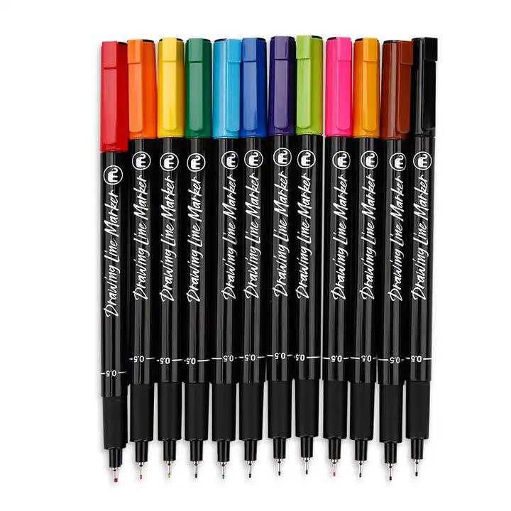 Microfibra MOBEE 12 color drawing line marker