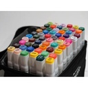 Marcador + pincel marker con estuche MOBEE 60pc