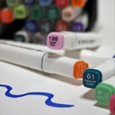 Marcador + pincel marker con estuche MOBEE 60pc