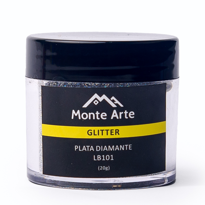 Glitter MONTEARTE PLATA DIAMANTE 20G
