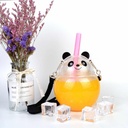 Vaso panda con pajita