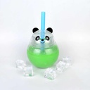 Vaso panda con pajita