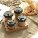 Carton para vaso de cafe 4 espacios