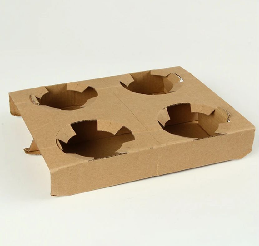 Carton para vaso de cafe 4 espacios