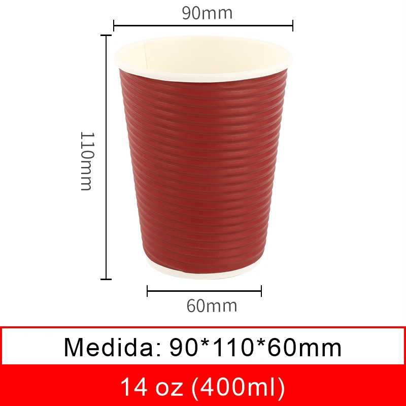Vaso para cafe descartable con tapa 14oz