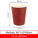 Vaso para cafe descartable con tapa 14oz