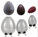 Molde para huevo de pascua 3pc