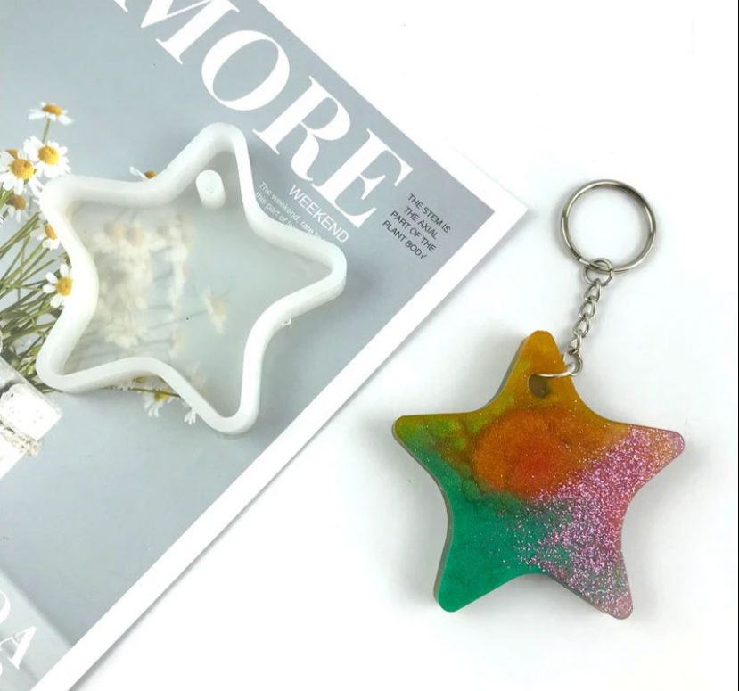 Molde de silicona colgante estrella 5.7*7*1cm