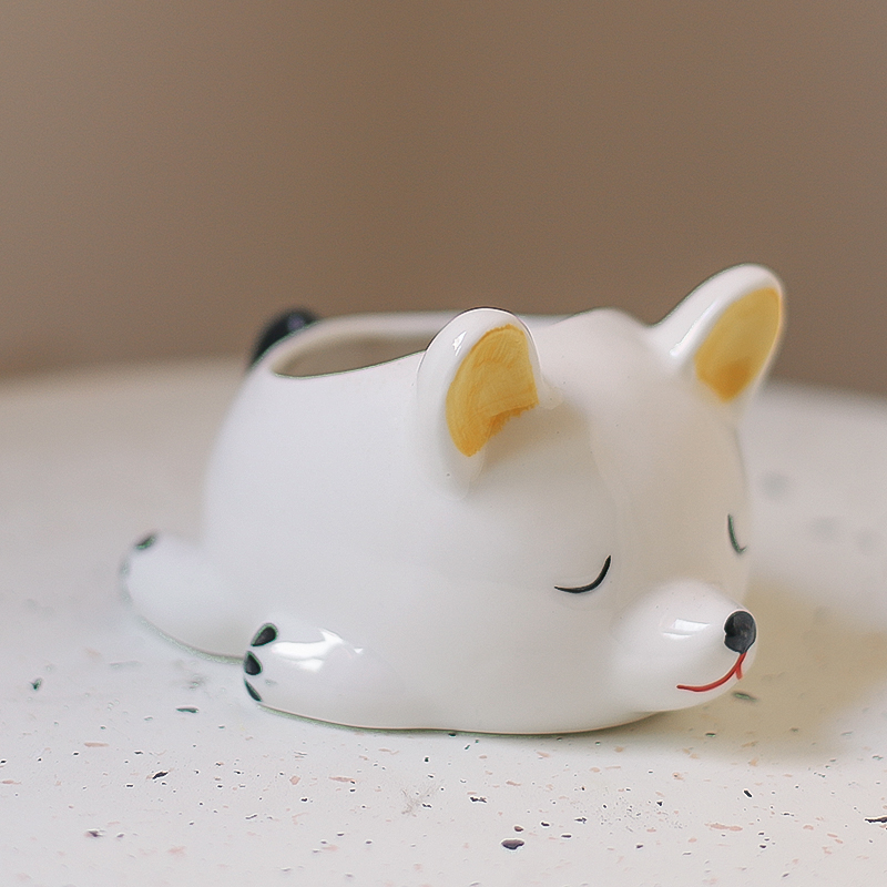 Maceta diseño zorro tumbado 15cm