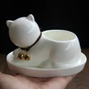 Maceta diseño gatito con base 12cm