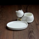 Maceta diseño gatito con base 12cm