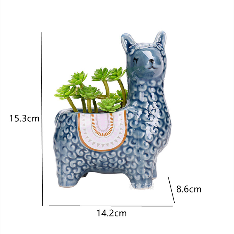 Maceta diseño de alpaca 15*15cm