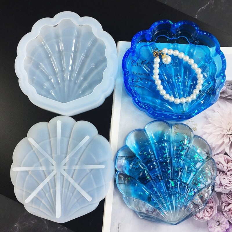 Molde de silicona alhajero concha de mar