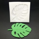Molde de silicona con forma de hoja 6.5*6.5*0.7cm