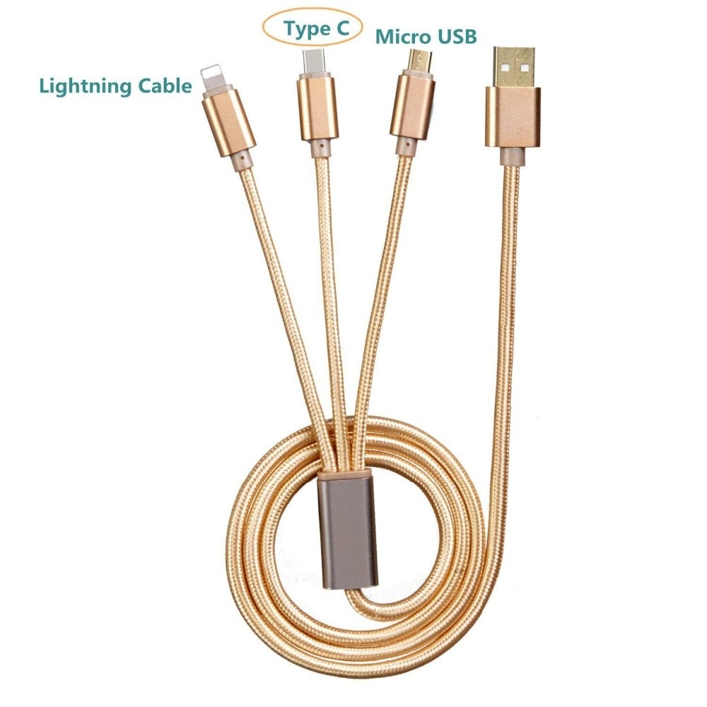 Cable multifuncional de carga USB 3en1