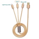 Cable multifuncional de carga USB 3en1