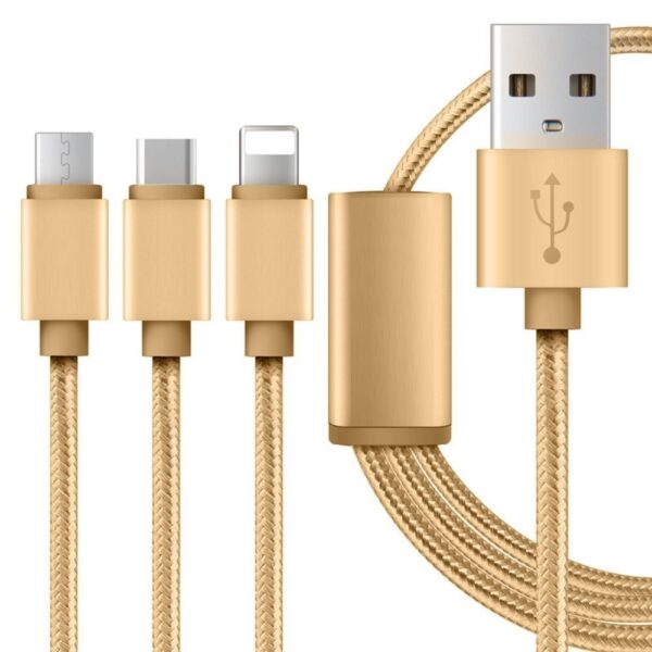 CABLE USB P/CELULAR 3ENTRADA
