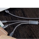 Cable multifuncional de carga USB 3en1