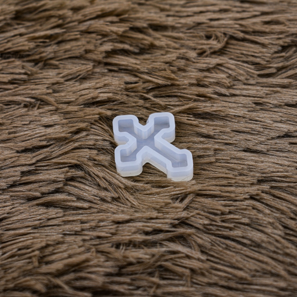 Molde de silicona con forma dije cruz 3.5*3cm