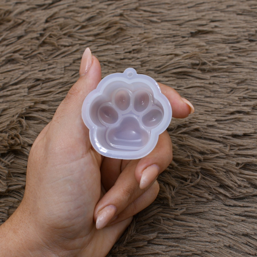 Molde de silicona forma huella de perro 8*2.7cm