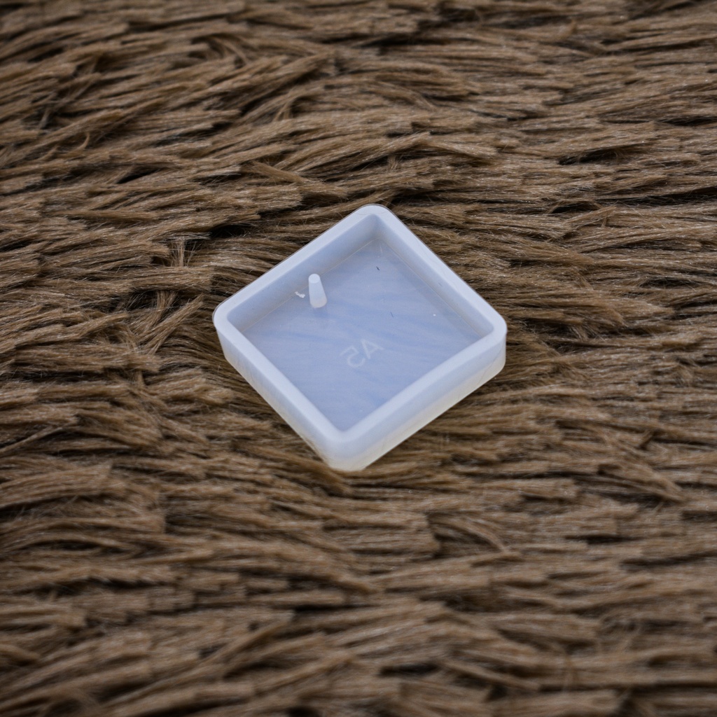 Molde de silicona forma dije cuadrado 25mm