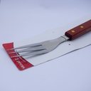 Tenedor parrillero con mango de madera