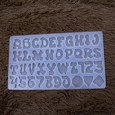 Molde de silicona letras grafiti y figuras 25*14.5cm