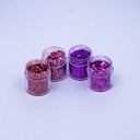 Glitter mix de 4 tonos de lila y rosa