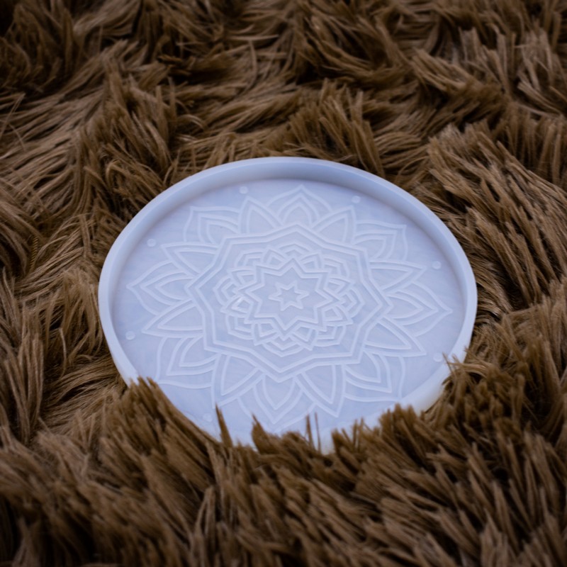 Molde de silicona diseño posavasos mándala 120mm