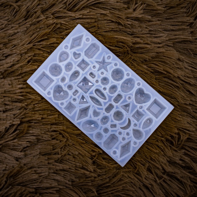 Moldes de silicona mini gema 10.5*6.5*0.7cm