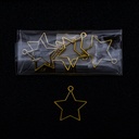 Dije estrella en dorado 5pc