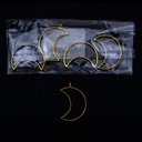 Dije de luna en dorado 5pc