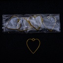 Dije de corazón en dorado 5pc