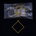 Dije rombo en dorado 5pc
