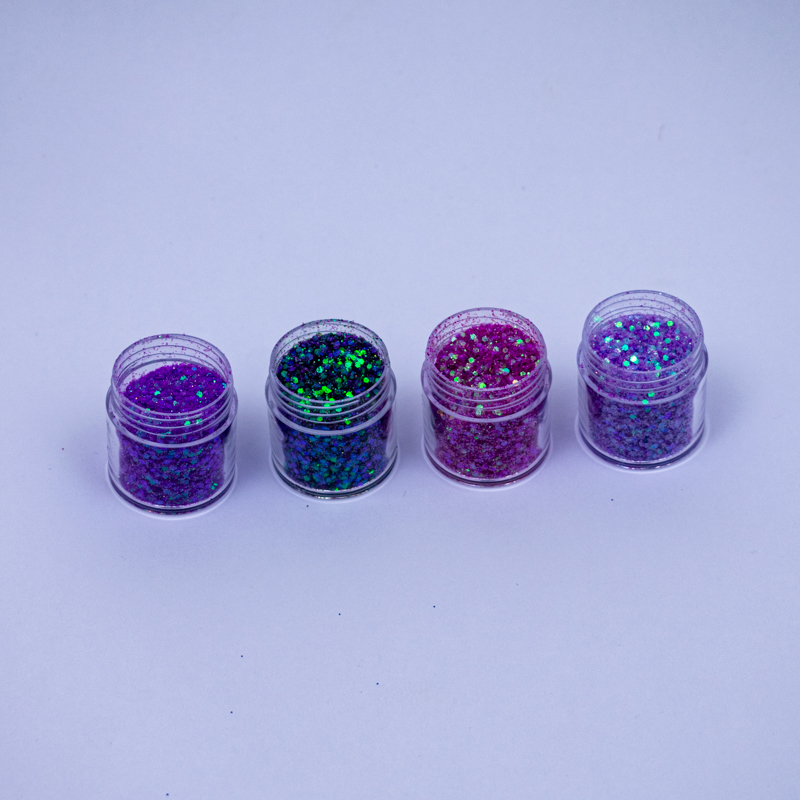 Glitter mix de 4 tonos de rosa y verde