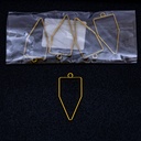 Dije pentágono en dorado 5pc