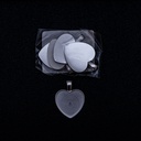 Dije corazón en plateado 5pc